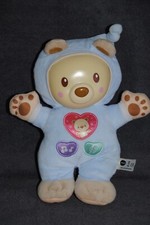 ?Peluche Doudou Mon Lumi Ourson VTECH V-TECH Ours Bleu Léon Musical Veilleuse