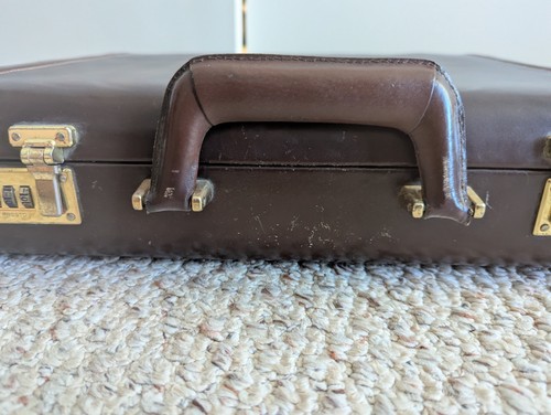 Brown leather briefcase mens