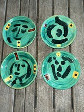 4 anciennes petites assiettes artisanales Carmelo Tommasini