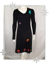 E - Robe  Boule Noire  Applications Laine Bouillie Louise Della Taille 1 - 36