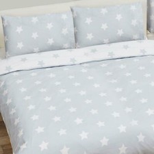 Housse De Couette Double Grise Et Blanche À Étoiles Neuve