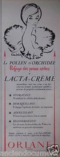 PUBLICITÉ 1959 ORLANE LE POLLEN D'ORCHIDÉE LACTA-CRÈME - ADVERTISING