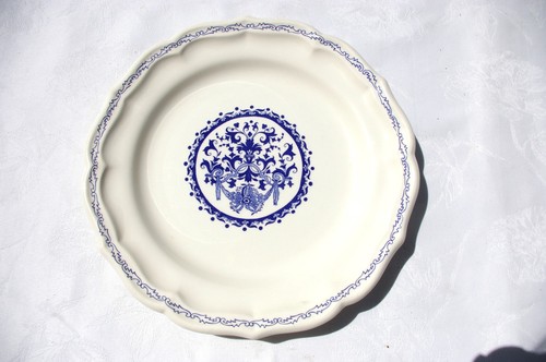Plat rond faïence - plat, en