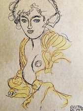 Gustav Klimt Lithographie