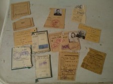 LOT AUSWEIS PAPIER CARTE DOCUMENT DIVERS 2e GM & CIRCA INCOMPLET ou ENDOMMAGES