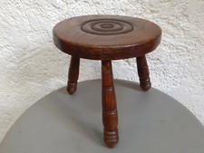  tabouret tripode vintage de traité bois brutaliste Dudouyt stools Perriand 