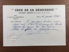 Mouvement de La Résistance CNR CPL 1944 Croix de Lorraine Gaullisme Libération