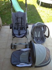 Poussette trio chicco gris