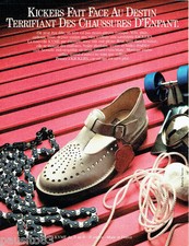 PUBLICITE ADVERTISING 016  1985  Kickers sandales chaussures enfant
