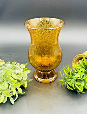 Bougeoir en verre bullé orange Biot - 664016