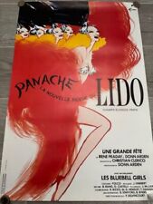 Affiche   PANACHE 1985  LIDO de PARIS Champs-Elysées René GRUAU BLUEBELL GIRLS