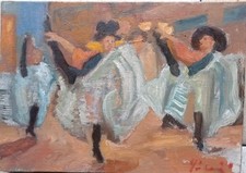 Tableau Peinture Huile Cabaret