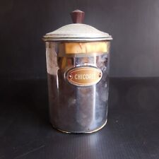 Pot chicorée métal chrome bouchon bakélite vintage art déco 1950 France N7585 