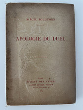 ESCRIME-DUEL-APOLOGIE DU DUEL 1914 BOULENGER