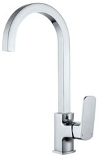 Mitigeur d'évier Robinet cuisine bec haut laiton chrome