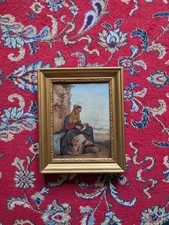 HST Aurèle Robert (1805 – 1871) FEMME ORIENTALISTE. PORT BATEAU.