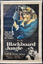 BLACKBOARD JUNGLE (1955) RICHARD BROOKS - One sheet 27x40 - LINEN BACKED