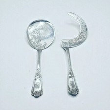 Magnifique Couvert de Service à Glace Louis XV Cailar Bayard Métal argenté