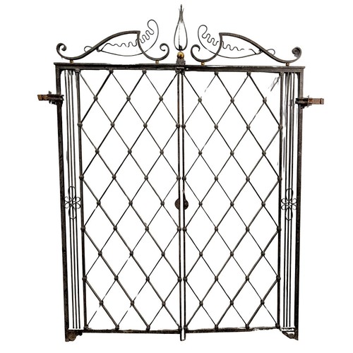 Paire grilles fer - grilles, forgé