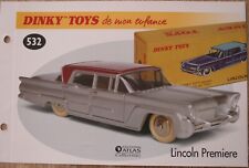 DINKY TOYS DE MON ENFANCE ATLAS  FASCICULE SEUL  LINCOLN PREMIERE