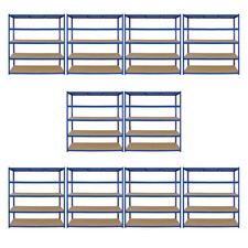 10 baie Garage hangar de stockage rayonnage métallique unité 5Tier 160 x 60 cm