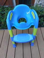 Réducteur de toilette enfant en bas âge réglable en hauteur avec marche