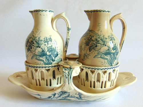 Huilier vinaigrier faience - vinaigrier,