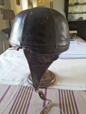 casque moto ancien cuir taille s