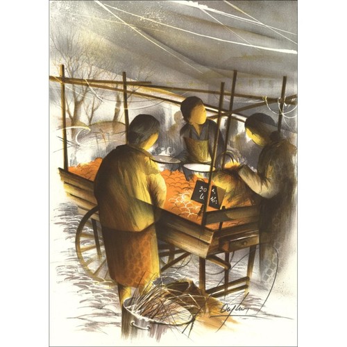 Poulet raymond lithographie - poulet,