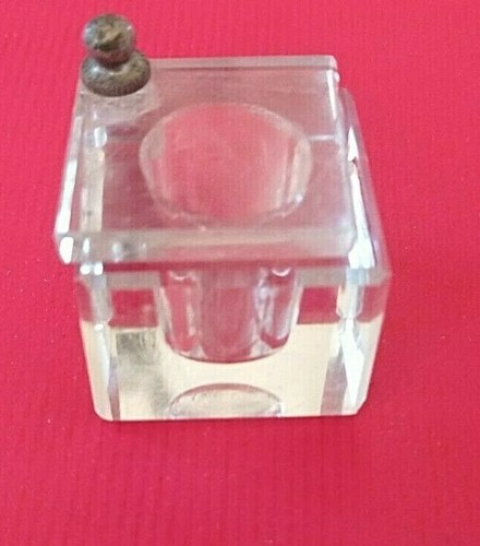 Encrier cristal ancien - encrier,