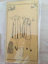 Jupe vintage années 50 STYLE 361 motif poches cousues et plis taille 26"