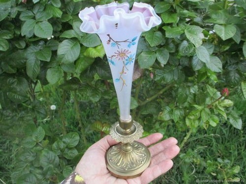 Vase ancien cornet - ancien, verre