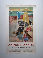 André Planson Affiche Exposition Galerie André Weil Imp Mourlot Exhibition 