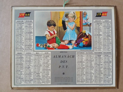 Calendrier ptt almanach - ptt, la