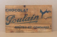Ancienne PLAQUE BOIS POULAIN