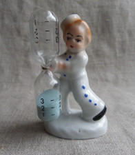 ANCIEN SABLIER GROOM EN PORCELAINE ALLEMANDE - GERMANY - ART DÉCO VERS 1920