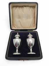 Paire De Salerons Argent Birmingham 1911