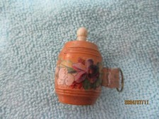 Ancien mètre de couturière forme de TONNEAU buis tourné Paris