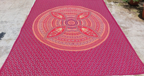 Grand couvre lit - indien, floral