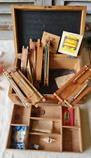 ANCIENNE CAISSE EN BOIS ARTICLES DE PECHE