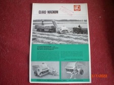 ANCIEN  PROSPECTUS  PUBLICITAIRE RAMASSEUSE  PRESSE   CLAAS   MAGNUM