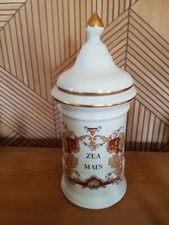 POT A PHARMACIE OFFICE "ZEA MAÏS" ART TIRAGE RÉSERVÉ PORCELAINE COULEUVRE 