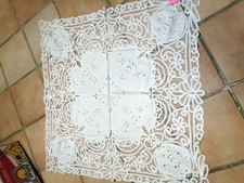 nappe ancienne lin broderie