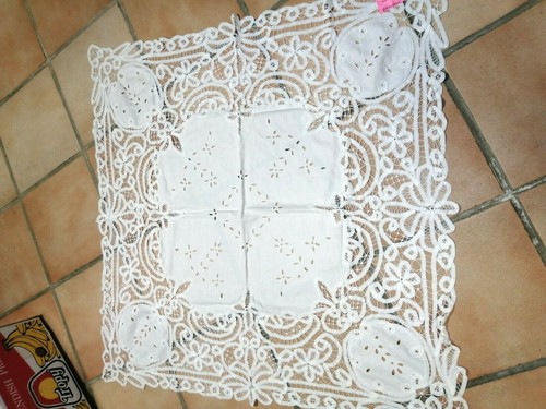 Nappe ancienne lin broderie - nappe,