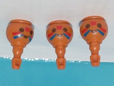 PLAYMOBIL X3 TÊTES PEINTES