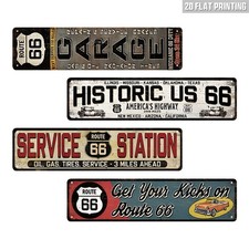 2D 4pcs Vintage Route 66