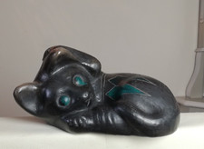 Statue ancienne Chat terre