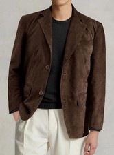 Blazer En Suède Marron Pour