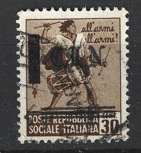 Italie timbre surcharge du - italie,