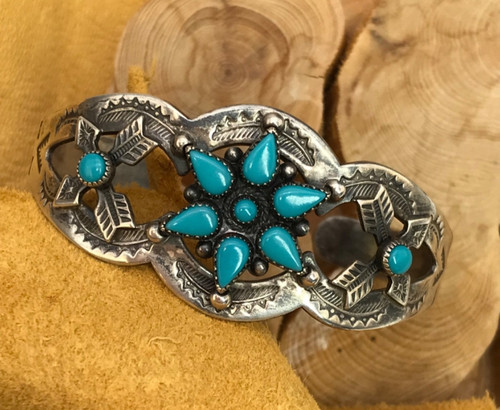 Vnt 925 turquoise cluster - 925, cuff